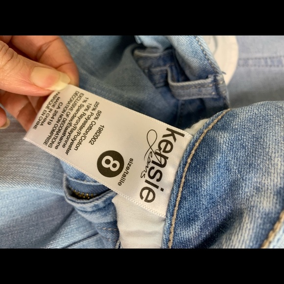 KENSIE Light Wash Denim Skinny Jeans With Pockets Blue Size 8 - Picture 11 of 12